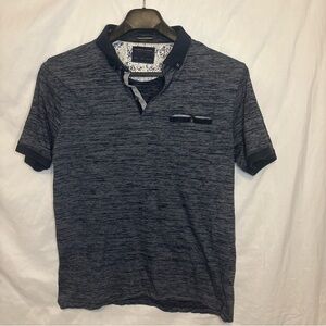 Denim & Flower Charcoal Heather Polo Shirt